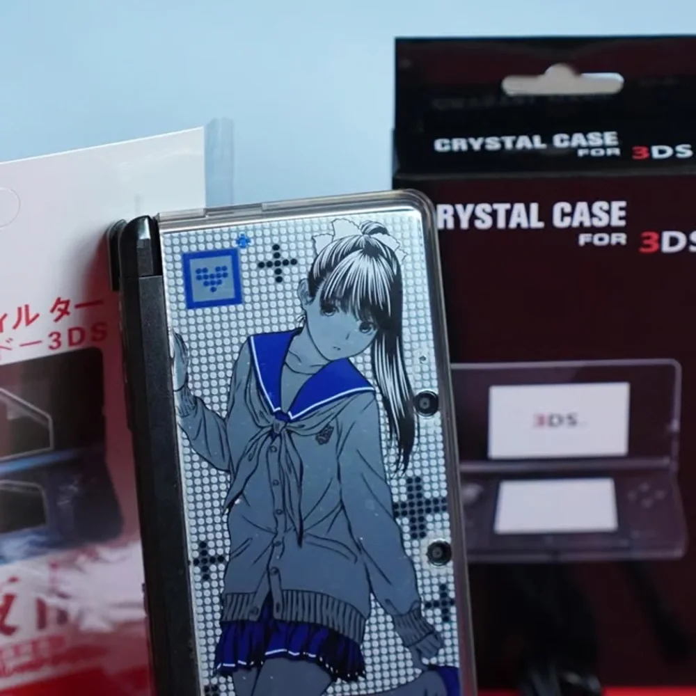 Nintendo 3DS with Anime Art and Black Accents